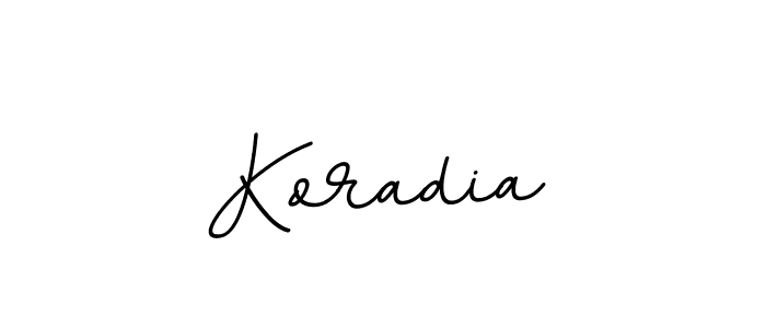 Create a beautiful signature design for name Koradia. With this signature (BallpointsItalic-DORy9) fonts, you can make a handwritten signature for free. Koradia signature style 11 images and pictures png