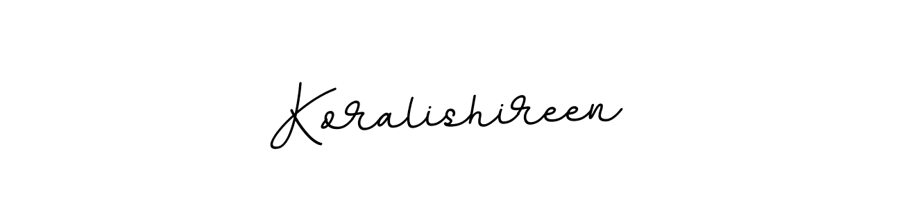 if you are searching for the best signature style for your name Koralishireen. so please give up your signature search. here we have designed multiple signature styles  using BallpointsItalic-DORy9. Koralishireen signature style 11 images and pictures png
