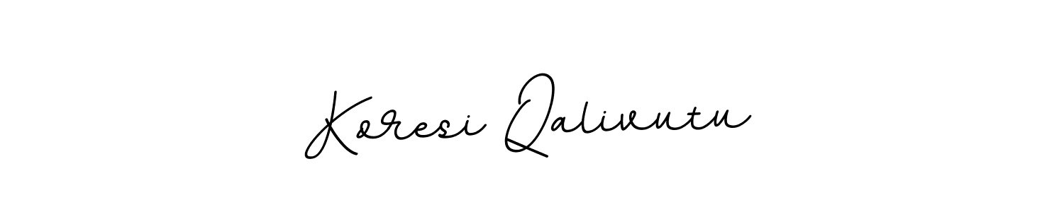 How to make Koresi Qalivutu name signature. Use BallpointsItalic-DORy9 style for creating short signs online. This is the latest handwritten sign. Koresi Qalivutu signature style 11 images and pictures png