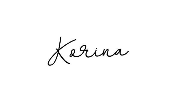 Design your own signature with our free online signature maker. With this signature software, you can create a handwritten (BallpointsItalic-DORy9) signature for name Korina. Korina signature style 11 images and pictures png