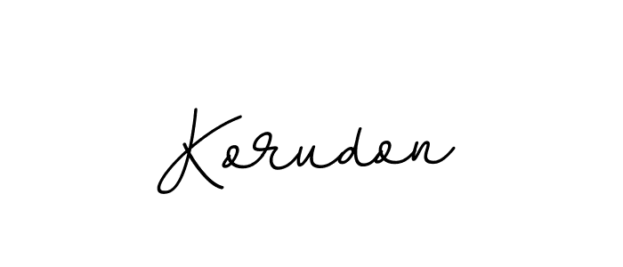How to make Korudon name signature. Use BallpointsItalic-DORy9 style for creating short signs online. This is the latest handwritten sign. Korudon signature style 11 images and pictures png