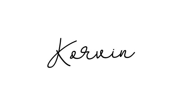 Korvin stylish signature style. Best Handwritten Sign (BallpointsItalic-DORy9) for my name. Handwritten Signature Collection Ideas for my name Korvin. Korvin signature style 11 images and pictures png