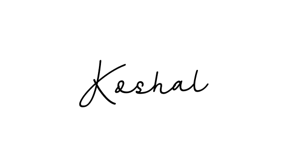 Use a signature maker to create a handwritten signature online. With this signature software, you can design (BallpointsItalic-DORy9) your own signature for name Koshal. Koshal signature style 11 images and pictures png