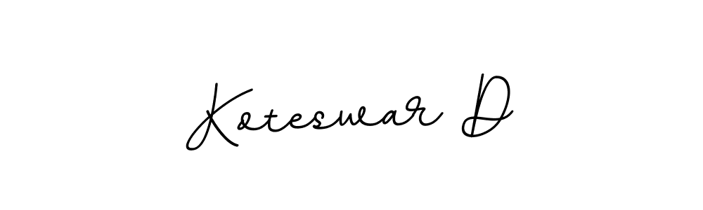The best way (BallpointsItalic-DORy9) to make a short signature is to pick only two or three words in your name. The name Koteswar D include a total of six letters. For converting this name. Koteswar D signature style 11 images and pictures png