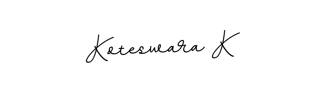 Also we have Koteswara K name is the best signature style. Create professional handwritten signature collection using BallpointsItalic-DORy9 autograph style. Koteswara K signature style 11 images and pictures png