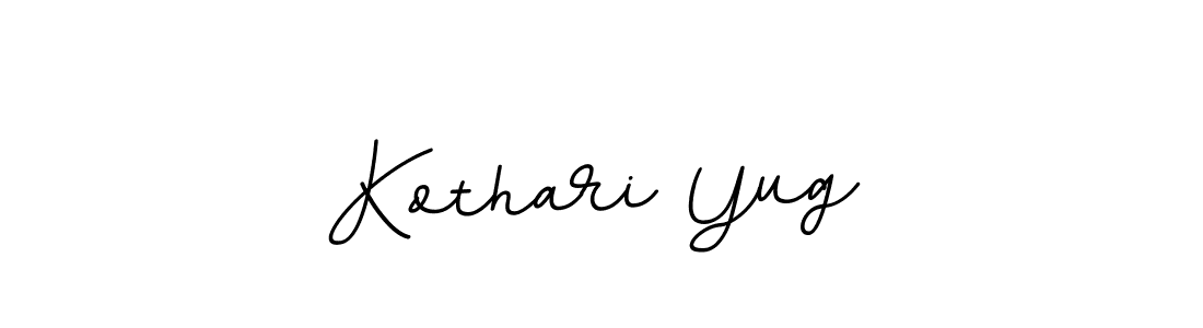 How to make Kothari Yug name signature. Use BallpointsItalic-DORy9 style for creating short signs online. This is the latest handwritten sign. Kothari Yug signature style 11 images and pictures png