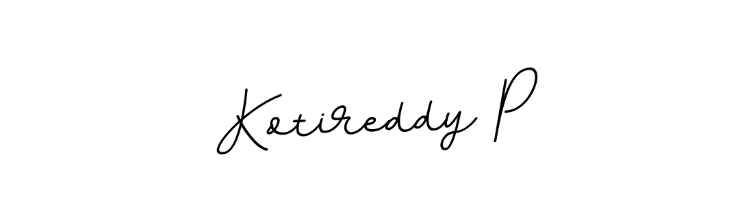 Design your own signature with our free online signature maker. With this signature software, you can create a handwritten (BallpointsItalic-DORy9) signature for name Kotireddy P. Kotireddy P signature style 11 images and pictures png