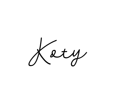 Create a beautiful signature design for name Koty. With this signature (BallpointsItalic-DORy9) fonts, you can make a handwritten signature for free. Koty signature style 11 images and pictures png