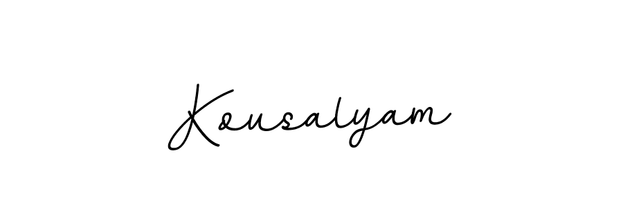 How to make Kousalyam signature? BallpointsItalic-DORy9 is a professional autograph style. Create handwritten signature for Kousalyam name. Kousalyam signature style 11 images and pictures png