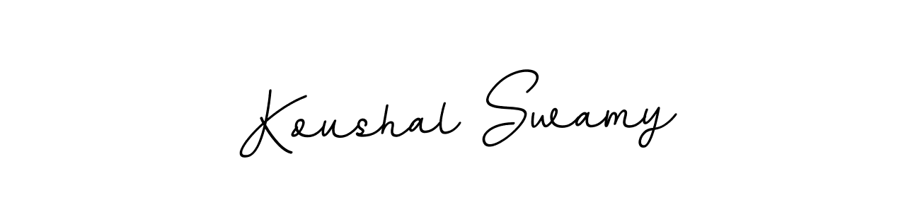 You should practise on your own different ways (BallpointsItalic-DORy9) to write your name (Koushal Swamy) in signature. don't let someone else do it for you. Koushal Swamy signature style 11 images and pictures png