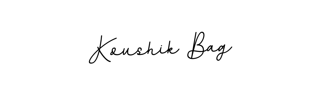 Use a signature maker to create a handwritten signature online. With this signature software, you can design (BallpointsItalic-DORy9) your own signature for name Koushik Bag. Koushik Bag signature style 11 images and pictures png
