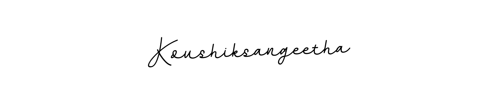 if you are searching for the best signature style for your name Koushiksangeetha. so please give up your signature search. here we have designed multiple signature styles  using BallpointsItalic-DORy9. Koushiksangeetha signature style 11 images and pictures png