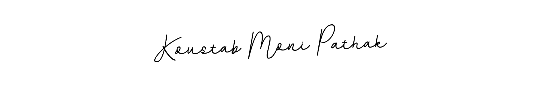 How to make Koustab Moni Pathak name signature. Use BallpointsItalic-DORy9 style for creating short signs online. This is the latest handwritten sign. Koustab Moni Pathak signature style 11 images and pictures png