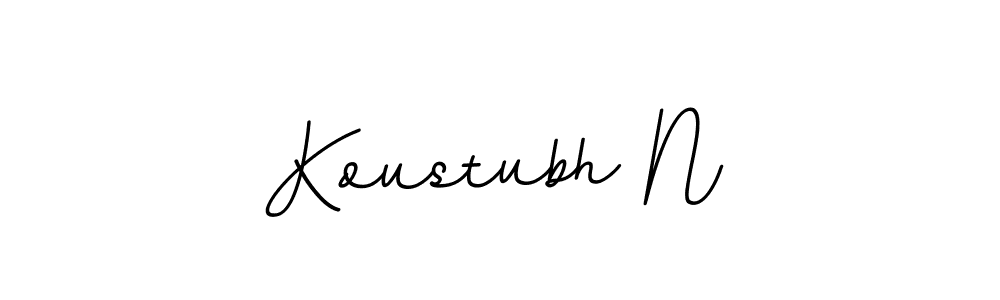 Make a beautiful signature design for name Koustubh N. With this signature (BallpointsItalic-DORy9) style, you can create a handwritten signature for free. Koustubh N signature style 11 images and pictures png