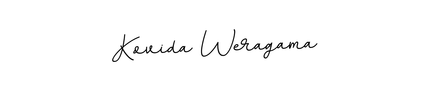 How to make Kovida Weragama name signature. Use BallpointsItalic-DORy9 style for creating short signs online. This is the latest handwritten sign. Kovida Weragama signature style 11 images and pictures png