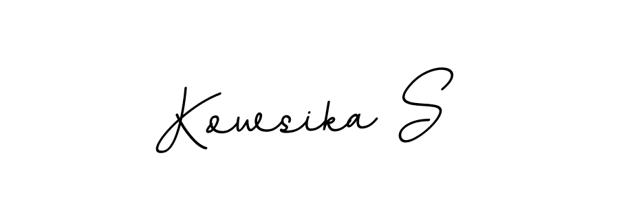 The best way (BallpointsItalic-DORy9) to make a short signature is to pick only two or three words in your name. The name Kowsika S include a total of six letters. For converting this name. Kowsika S signature style 11 images and pictures png