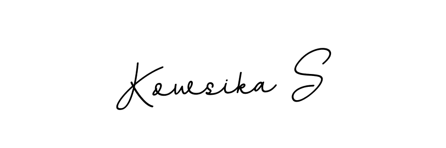 The best way (BallpointsItalic-DORy9) to make a short signature is to pick only two or three words in your name. The name Kowsika S include a total of six letters. For converting this name. Kowsika S signature style 11 images and pictures png