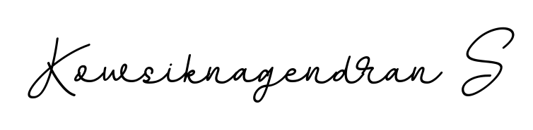 Also You can easily find your signature by using the search form. We will create Kowsiknagendran S name handwritten signature images for you free of cost using BallpointsItalic-DORy9 sign style. Kowsiknagendran S signature style 11 images and pictures png