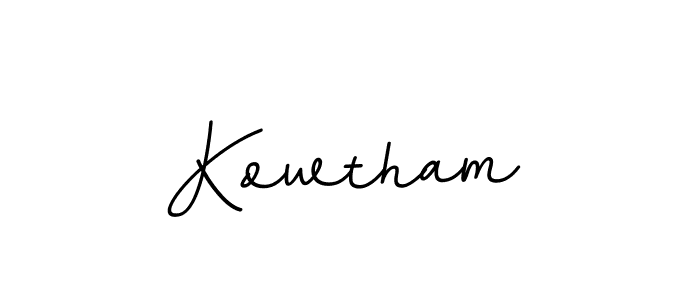 Use a signature maker to create a handwritten signature online. With this signature software, you can design (BallpointsItalic-DORy9) your own signature for name Kowtham. Kowtham signature style 11 images and pictures png