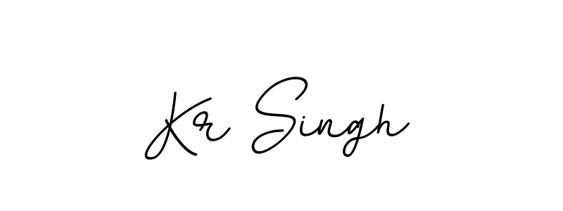 Make a beautiful signature design for name Kr Singh. With this signature (BallpointsItalic-DORy9) style, you can create a handwritten signature for free. Kr Singh signature style 11 images and pictures png