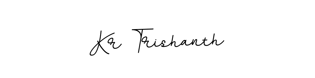 Make a beautiful signature design for name Kr Trishanth. With this signature (BallpointsItalic-DORy9) style, you can create a handwritten signature for free. Kr Trishanth signature style 11 images and pictures png