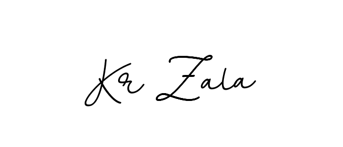 Create a beautiful signature design for name Kr Zala. With this signature (BallpointsItalic-DORy9) fonts, you can make a handwritten signature for free. Kr Zala signature style 11 images and pictures png