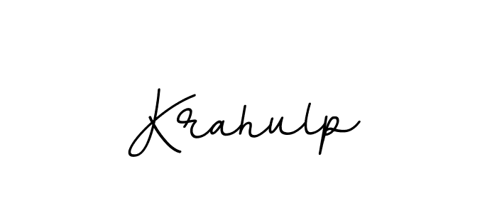 You should practise on your own different ways (BallpointsItalic-DORy9) to write your name (Krahulp) in signature. don't let someone else do it for you. Krahulp signature style 11 images and pictures png