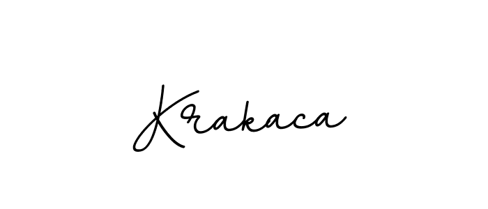 Create a beautiful signature design for name Krakaca. With this signature (BallpointsItalic-DORy9) fonts, you can make a handwritten signature for free. Krakaca signature style 11 images and pictures png