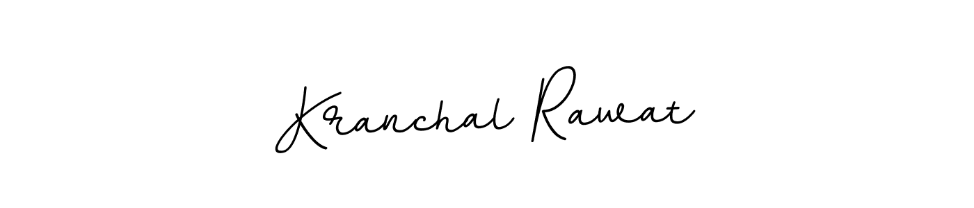 Make a beautiful signature design for name Kranchal Rawat. With this signature (BallpointsItalic-DORy9) style, you can create a handwritten signature for free. Kranchal Rawat signature style 11 images and pictures png