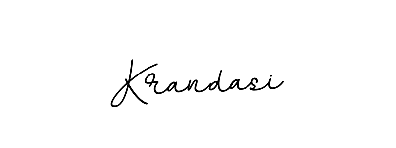 How to make Krandasi name signature. Use BallpointsItalic-DORy9 style for creating short signs online. This is the latest handwritten sign. Krandasi signature style 11 images and pictures png