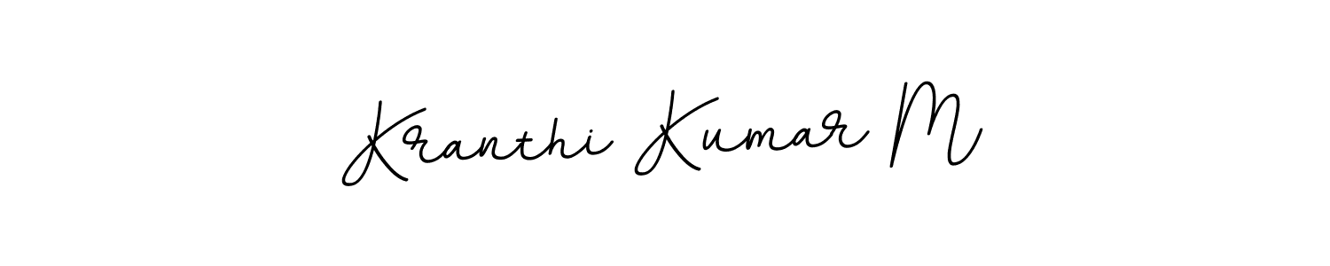 Use a signature maker to create a handwritten signature online. With this signature software, you can design (BallpointsItalic-DORy9) your own signature for name Kranthi Kumar M. Kranthi Kumar M signature style 11 images and pictures png