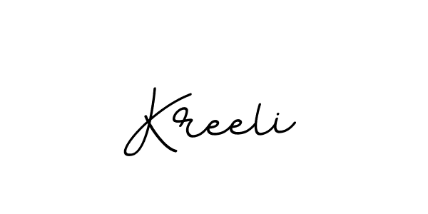 Make a beautiful signature design for name Kreeli. With this signature (BallpointsItalic-DORy9) style, you can create a handwritten signature for free. Kreeli signature style 11 images and pictures png