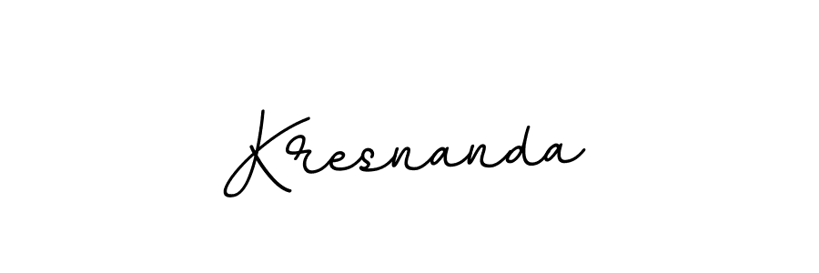 if you are searching for the best signature style for your name Kresnanda. so please give up your signature search. here we have designed multiple signature styles  using BallpointsItalic-DORy9. Kresnanda signature style 11 images and pictures png