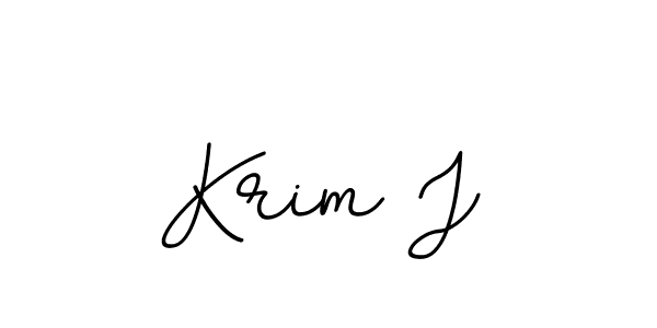 How to make Krim J name signature. Use BallpointsItalic-DORy9 style for creating short signs online. This is the latest handwritten sign. Krim J signature style 11 images and pictures png