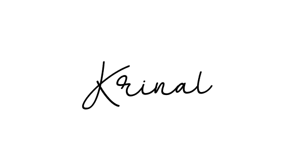 How to make Krinal name signature. Use BallpointsItalic-DORy9 style for creating short signs online. This is the latest handwritten sign. Krinal signature style 11 images and pictures png