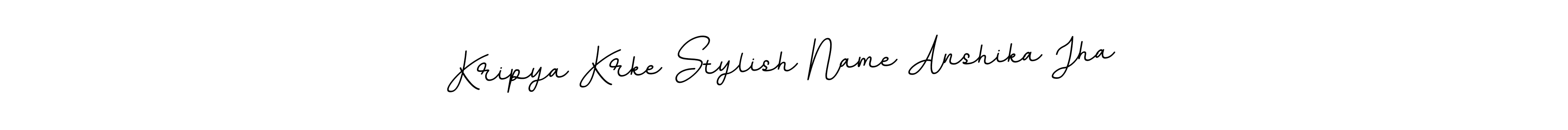 This is the best signature style for the Kripya Krke Stylish Name Anshika Jha name. Also you like these signature font (BallpointsItalic-DORy9). Mix name signature. Kripya Krke Stylish Name Anshika Jha signature style 11 images and pictures png