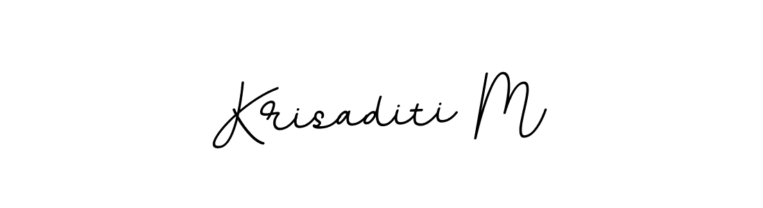 Also we have Krisaditi M name is the best signature style. Create professional handwritten signature collection using BallpointsItalic-DORy9 autograph style. Krisaditi M signature style 11 images and pictures png
