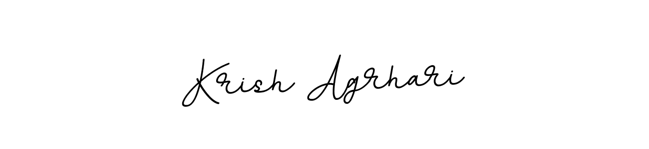 Make a beautiful signature design for name Krish Agrhari. With this signature (BallpointsItalic-DORy9) style, you can create a handwritten signature for free. Krish Agrhari signature style 11 images and pictures png