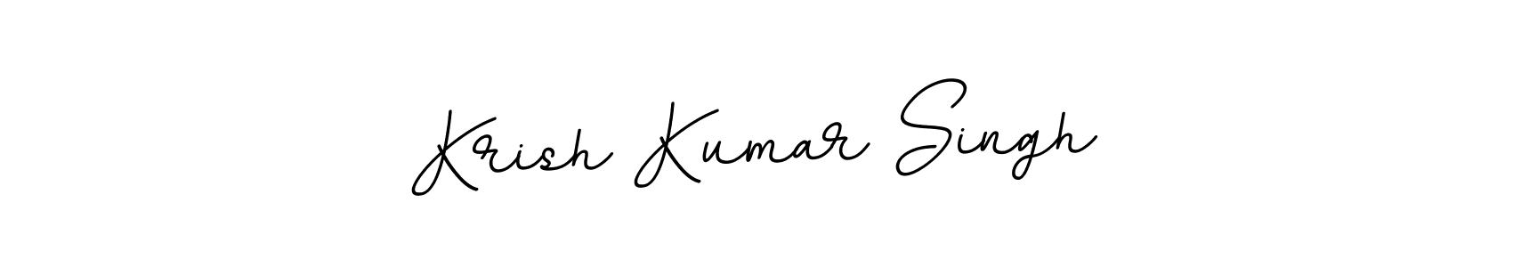 Make a beautiful signature design for name Krish Kumar Singh. With this signature (BallpointsItalic-DORy9) style, you can create a handwritten signature for free. Krish Kumar Singh signature style 11 images and pictures png