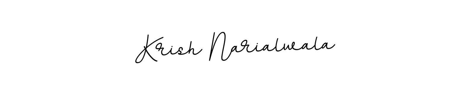 Create a beautiful signature design for name Krish Narialwala. With this signature (BallpointsItalic-DORy9) fonts, you can make a handwritten signature for free. Krish Narialwala signature style 11 images and pictures png