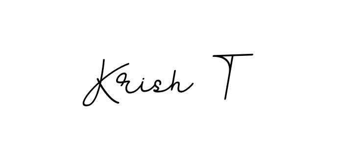 Krish T stylish signature style. Best Handwritten Sign (BallpointsItalic-DORy9) for my name. Handwritten Signature Collection Ideas for my name Krish T. Krish T signature style 11 images and pictures png