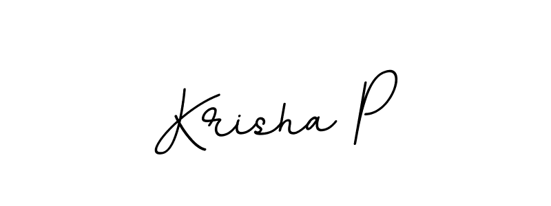 Krisha P stylish signature style. Best Handwritten Sign (BallpointsItalic-DORy9) for my name. Handwritten Signature Collection Ideas for my name Krisha P. Krisha P signature style 11 images and pictures png