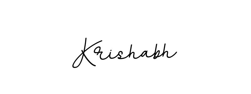 Make a beautiful signature design for name Krishabh. With this signature (BallpointsItalic-DORy9) style, you can create a handwritten signature for free. Krishabh signature style 11 images and pictures png