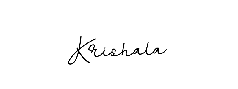 The best way (BallpointsItalic-DORy9) to make a short signature is to pick only two or three words in your name. The name Krishala include a total of six letters. For converting this name. Krishala signature style 11 images and pictures png