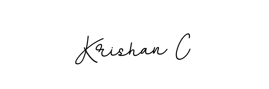 How to make Krishan C name signature. Use BallpointsItalic-DORy9 style for creating short signs online. This is the latest handwritten sign. Krishan C signature style 11 images and pictures png