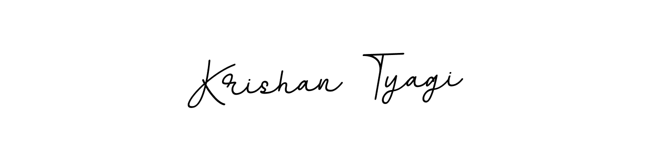 Use a signature maker to create a handwritten signature online. With this signature software, you can design (BallpointsItalic-DORy9) your own signature for name Krishan Tyagi. Krishan Tyagi signature style 11 images and pictures png