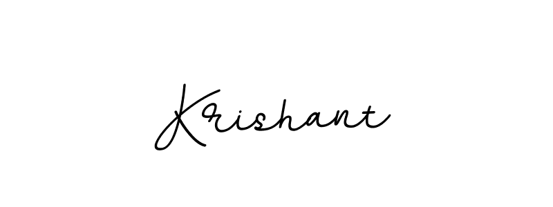 Use a signature maker to create a handwritten signature online. With this signature software, you can design (BallpointsItalic-DORy9) your own signature for name Krishant. Krishant signature style 11 images and pictures png