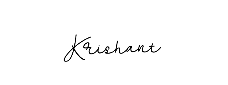 Create a beautiful signature design for name Krishant. With this signature (BallpointsItalic-DORy9) fonts, you can make a handwritten signature for free. Krishant signature style 11 images and pictures png