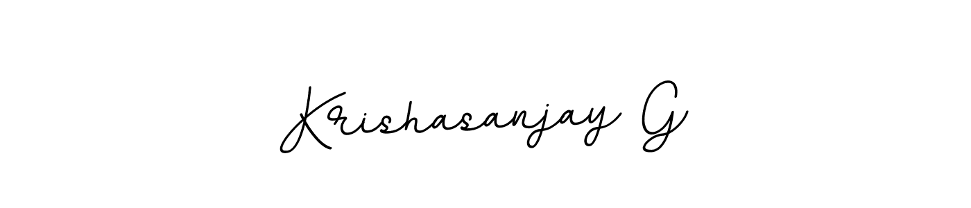 if you are searching for the best signature style for your name Krishasanjay G. so please give up your signature search. here we have designed multiple signature styles  using BallpointsItalic-DORy9. Krishasanjay G signature style 11 images and pictures png