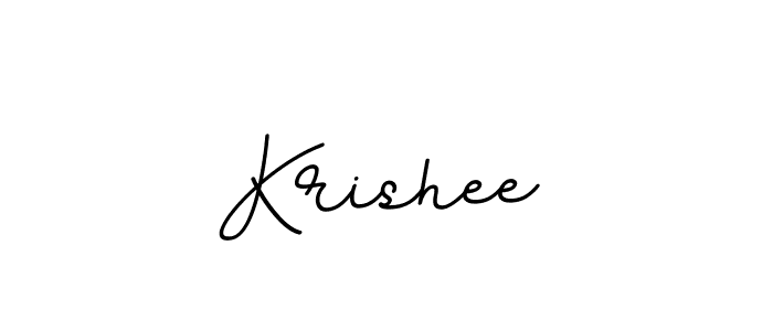 Design your own signature with our free online signature maker. With this signature software, you can create a handwritten (BallpointsItalic-DORy9) signature for name Krishee. Krishee signature style 11 images and pictures png